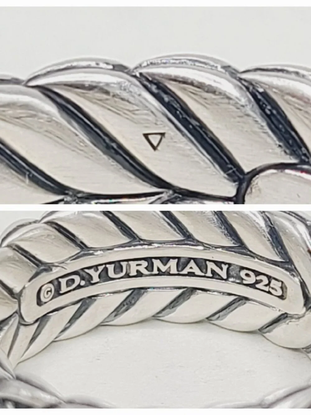 David Yurman Chevron Pavé Band Ring w/ Pavé Black Diamonds - 9mm - Size 10